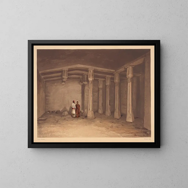 Beni Hassan - Hector Horeau — ingelijst kunstwerk aan de muur