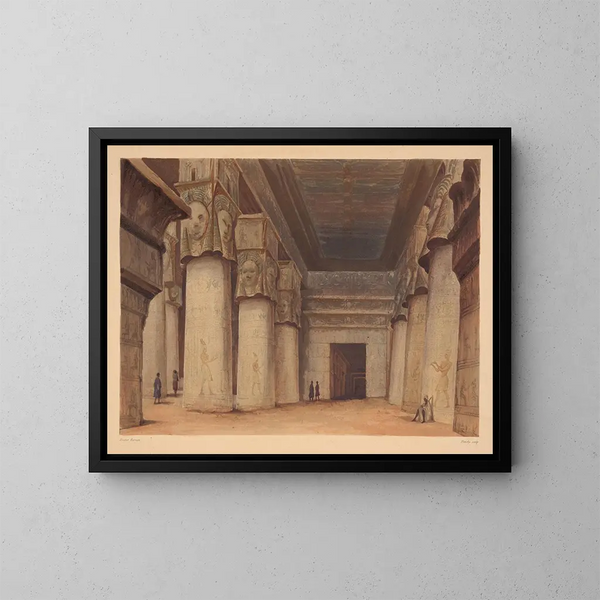 Dendara - Hector Horeau — ingelijst kunstwerk aan de muur