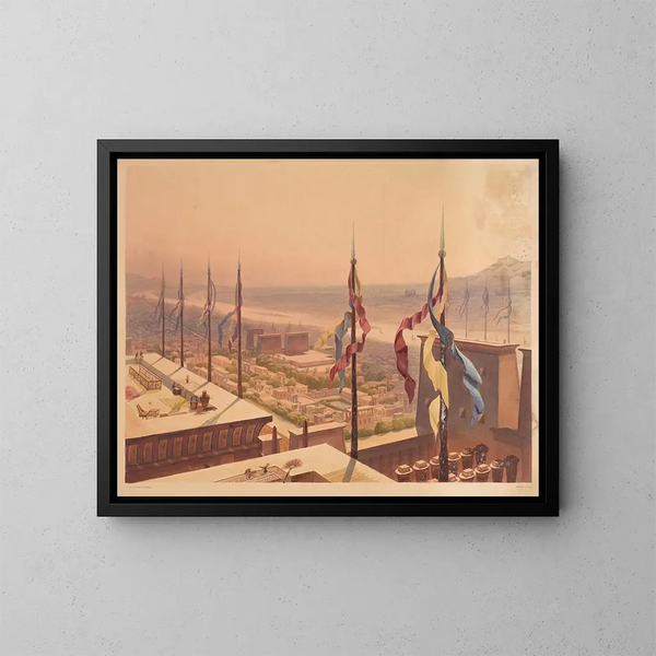 Thebe - Hector Horeau — ingelijst kunstwerk aan de muur