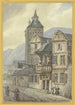 Oude huizen en een toren - Hector von Günderrode — weergave van het kunstwerk