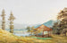 Uitzicht op de Tegernsee met de Grote Paraplu - Heinrich Adam — weergave van het kunstwerk