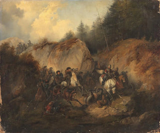 Heinrich Ambros Eckert - The battle between Cossacks and Circassians.webp