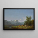 Garmisch De bergen van Wetterstein op de achtergrond - Heinrich Bürkel — ingelijst kunstwerk aan de muur