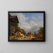 Rixe devant l'auberge - Heinrich Bürkel — ingelijst kunstwerk aan de muur