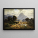 Landschapschilderij met berglandschap - Heinrich Höfer — ingelijst kunstwerk aan de muur