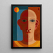 Self-portrait Painting - Heinrich Hoerle — framed artwork on a wall