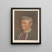 Portrait of an old lady - Heinrich M. Krabbé — framed artwork on a wall