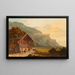 Uitzicht op de promenade van Meiringen bij de Reichenbachwaterval - Heinrich Meichelt — ingelijst kunstwerk aan de muur
