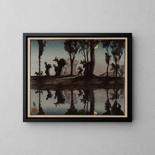 Lumière de lune sur le canal Viga - Helen Hyde — ingelijst kunstwerk aan de muur