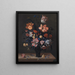 Tulips and other flowers in a rum - Helena Roouers — framed artwork on a wall