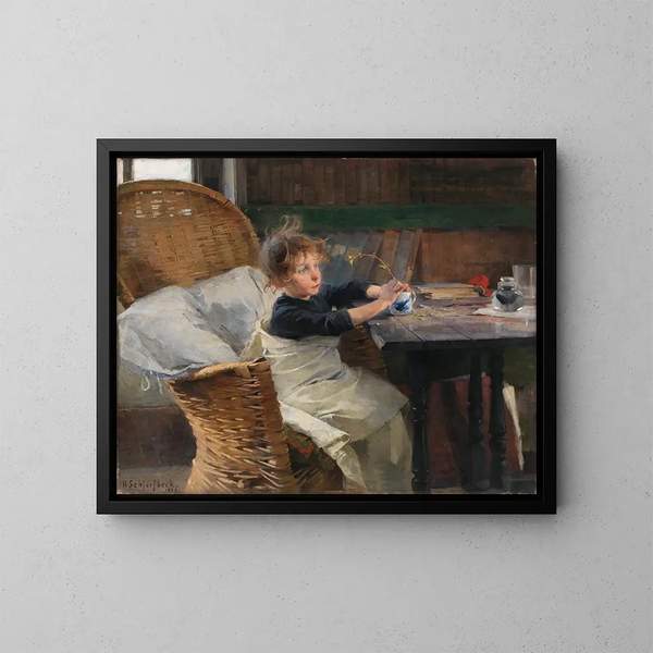 Le Convalescent - Helene Schjerfbeck — ingelijst kunstwerk aan de muur