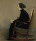 van Het naaistertje De vrouw die werkt - Helene Schjerfbeck — weergave van het kunstwerk