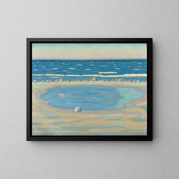 Strandlandschap - Helge Johansson — ingelijst kunstwerk aan de muur