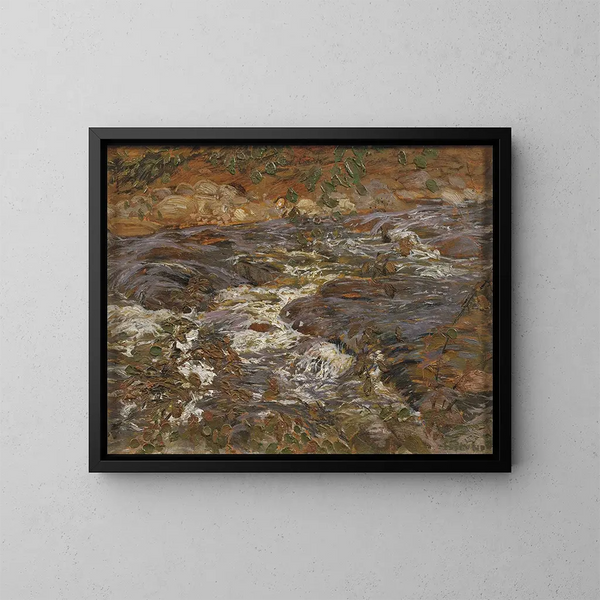Ruisseau en cascade - Helmer Osslund — ingelijst kunstwerk aan de muur