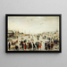 Winter scene on an icy canal - Hendrick Avercamp — framed artwork on a wall