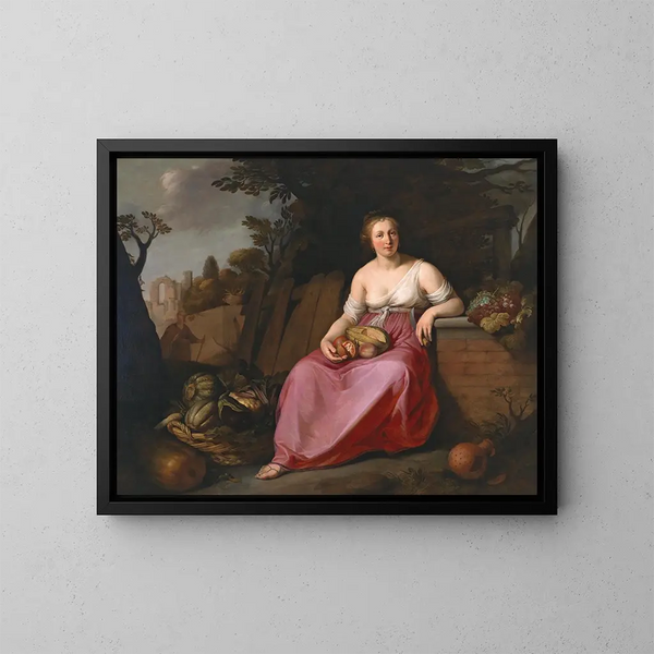 Vertumne en Pomone - Hendrick Bloemaert — ingelijst kunstwerk aan de muur