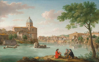 Hendrick Frans van Lint - The Church Of San Giovanni Dei Fiorentini On The Tiber Rome.webp