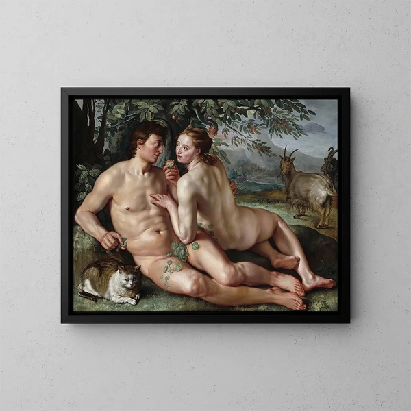 De Val van de Mens - Hendrick Goltzius — ingelijst kunstwerk aan de muur