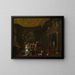 van Hendrick Govaerts | Bezoek aan het atelier van de schilder — ingelijst kunstwerk aan de muur