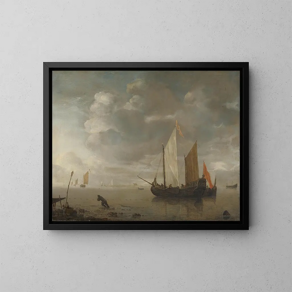 Rustig Meer - Hendrick Jacobsz Dubbels — ingelijst kunstwerk aan de muur