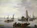 Feestelijke ontvangst van een staatsjacht - Hendrick de Meijer — weergave van het kunstwerk
