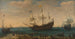 a number of ships from the East India Company off the coast of Mauritius and other ships from the East India Company leaving the Marsdiep - Hendrik Cornelisz Vroom — artwork view
