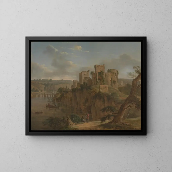 Kasteel van Chepstow - Hendrik Frans de Cort — ingelijst kunstwerk aan de muur