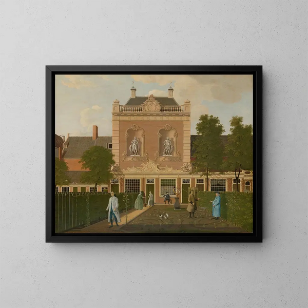De tuin en de schuur van 524 Keizersgracht in Amsterdam - Hendrik Keun — ingelijst kunstwerk aan de muur