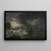 Het Scheepswrak - Hendrik Kobell — ingelijst kunstwerk aan de muur