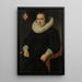 Portrait painting of Sara Sweerts de Weert, second wife of Antonius Antonides van der Linden - Hendrik Meerman — framed artwork on a wall