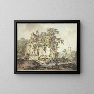 Hendrik Meyer - Farmhouse by a Stream.webp