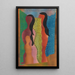 Composition with figures - Hendrik Nicolaas Werkman — framed artwork on a wall
