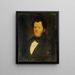 Portrait of a Man - Hendrik Scheffer — framed artwork on a wall