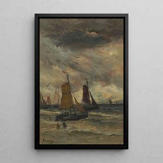 Hendrik Willem Mesdag - Bomschuiten At Sea.webp