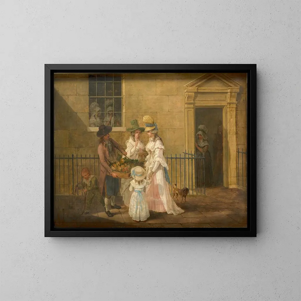 Vendeur de légumes - Hendrik Willem Schweickhardt — ingelijst kunstwerk aan de muur