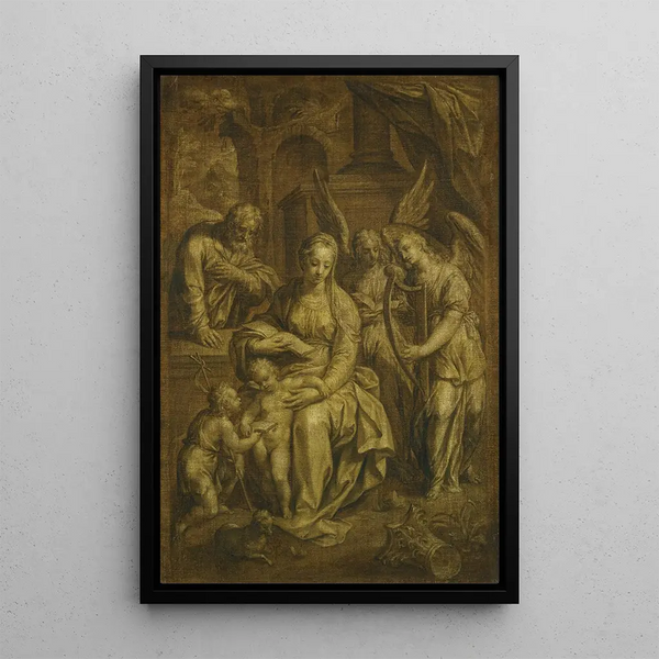 Hendrik de Clerck - Holy Family With Angels.webp