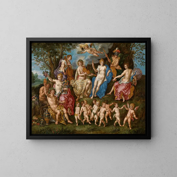 Parnasse - Hendrik de Clerck — ingelijst kunstwerk aan de muur