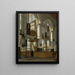 Binnenkant van de oude kerk van Delft - Hendrik van Streek — ingelijst kunstwerk aan de muur