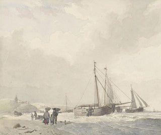 Hendrikus van de Sande Bakhuyzen - Gezicht op het strand bij Scheveningen.webp