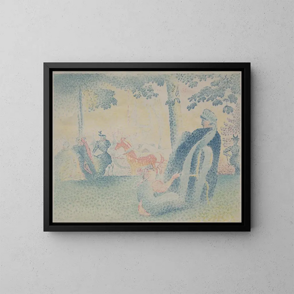 in het park - Henri-Edmond Cross — ingelijst kunstwerk aan de muur