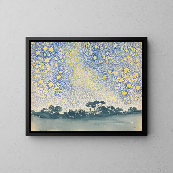 Landschap met sterren - Henri-Edmond Cross — ingelijst kunstwerk aan de muur