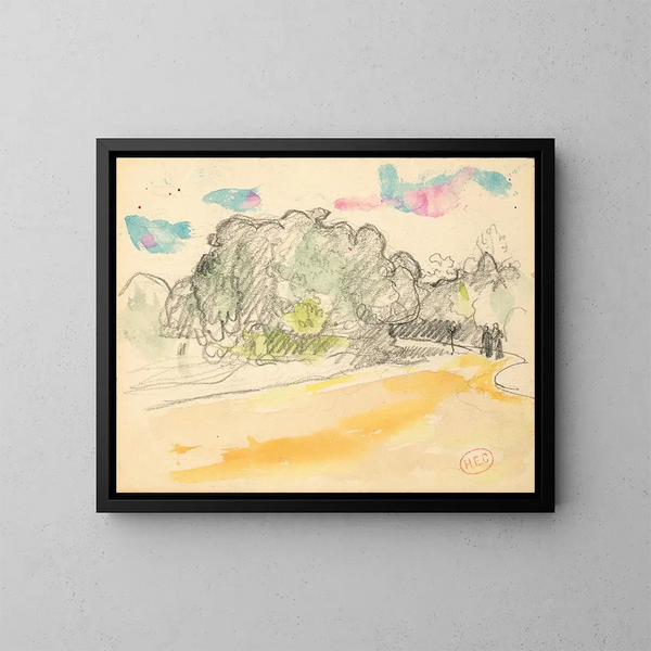 van een wandeling in Parijs in het Bois de Boulogne - Henri-Edmond Cross — ingelijst kunstwerk aan de muur
