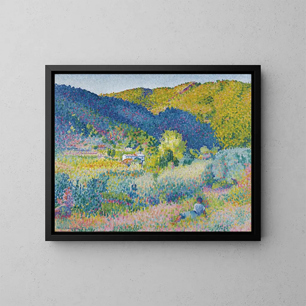 Landschap van de Maures-bergketen - Henri-Edmond Cross — ingelijst kunstwerk aan de muur