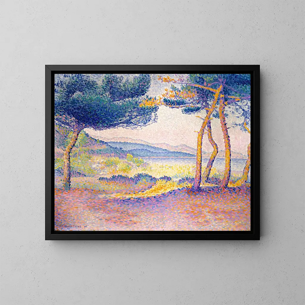 Pins langs de kust - Henri-Edmond Cross — ingelijst kunstwerk aan de muur