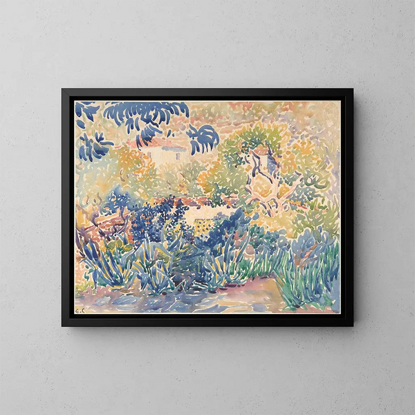 Het tuin van de kunstenaar in Saint-Clair - Henri-Edmond Cross — ingelijst kunstwerk aan de muur