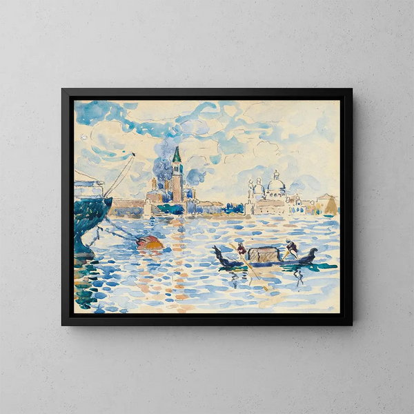 Venetië uitzicht op de baai van San Marco - Henri-Edmond Cross — ingelijst kunstwerk aan de muur