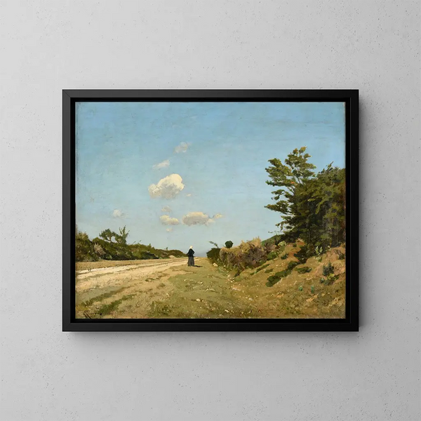 Souvenir de l'Yonne - Henri-Joseph Harpignies — ingelijst kunstwerk aan de muur