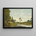 Lavandières aan de rivier - Henri-Joseph Harpignies — ingelijst kunstwerk aan de muur