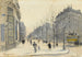 Le boulevard Saint-Germain, Parijs - Henri-Joseph Harpignies — weergave van het kunstwerk