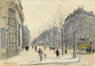 HenriJoseph Harpignies - Le boulevard SaintGermain Paris.webp
